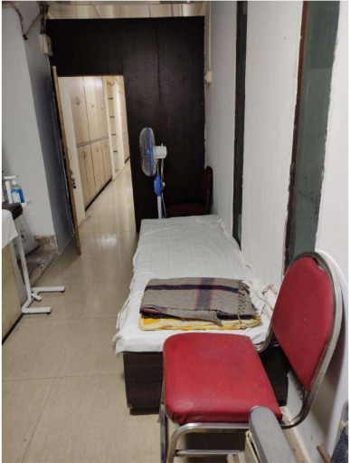 Health facility room at K.C. College