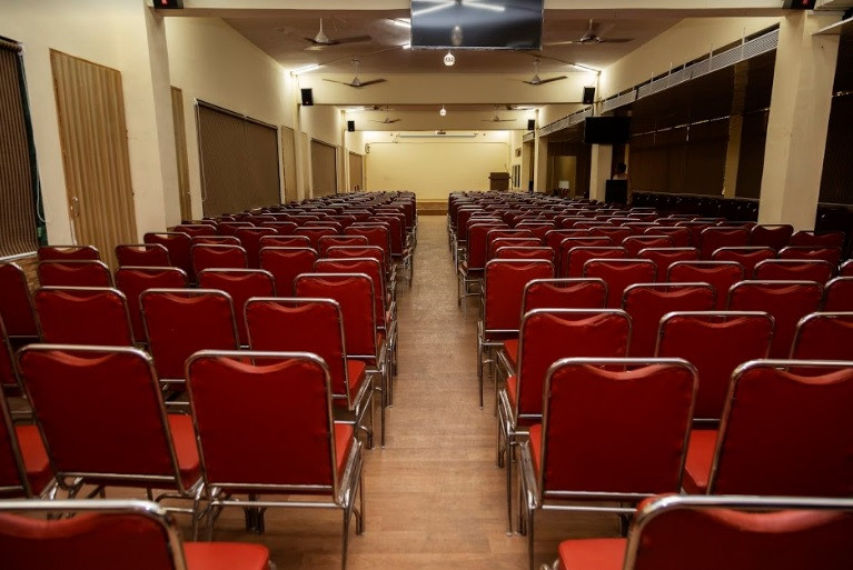 Seminar hall at K.C. College for academic events and presentations